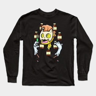 Dope Slluks medicine man cartoon drawing Long Sleeve T-Shirt